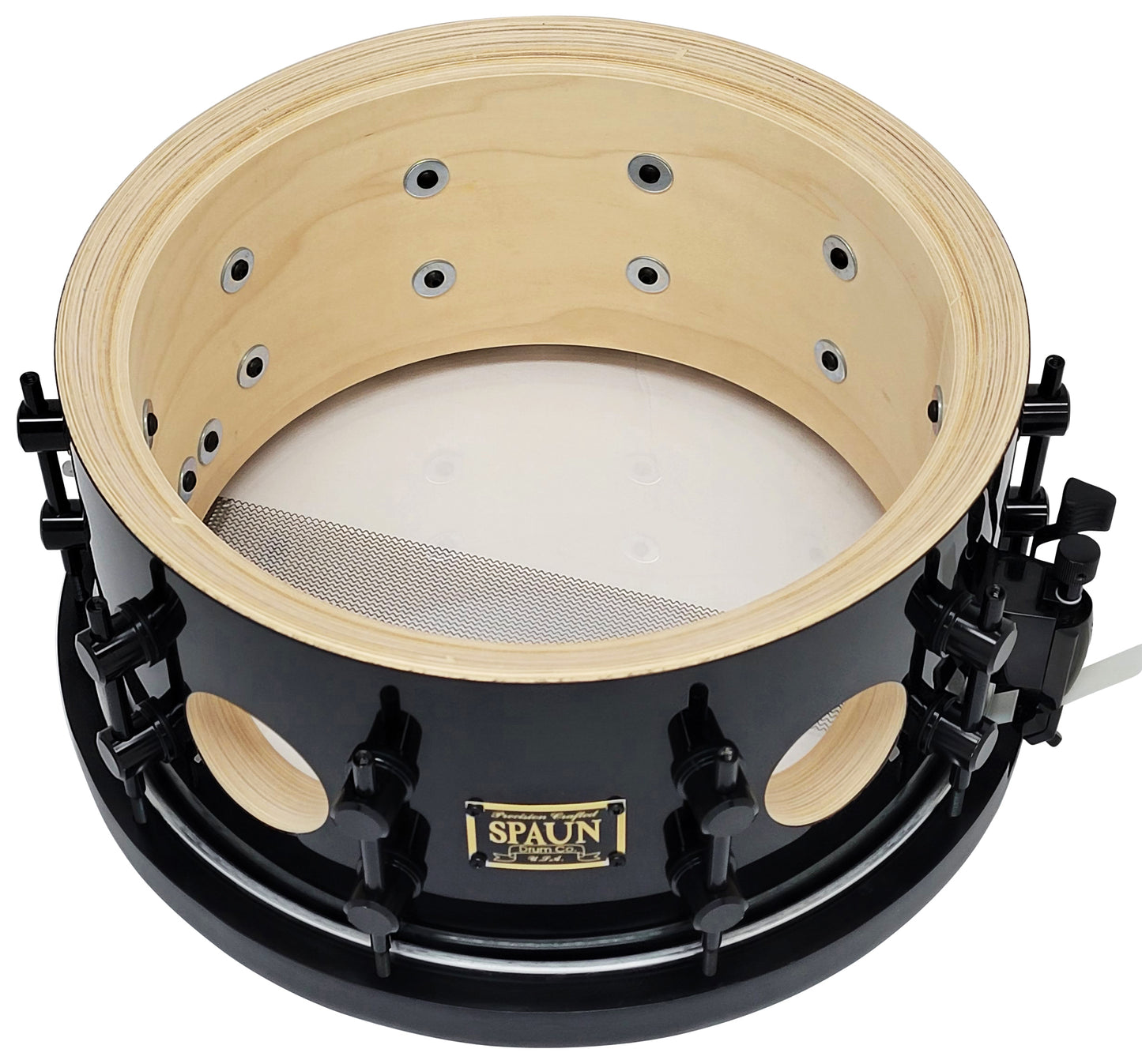 Vented 7x14 40ply Snare Drum-Super Wood Hoops | Spaun Drums – SPAUN