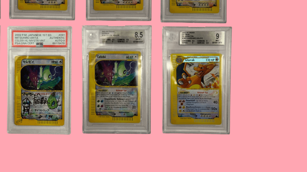 Pokémon Skyridge Set, 2003 (8 graded cards)
