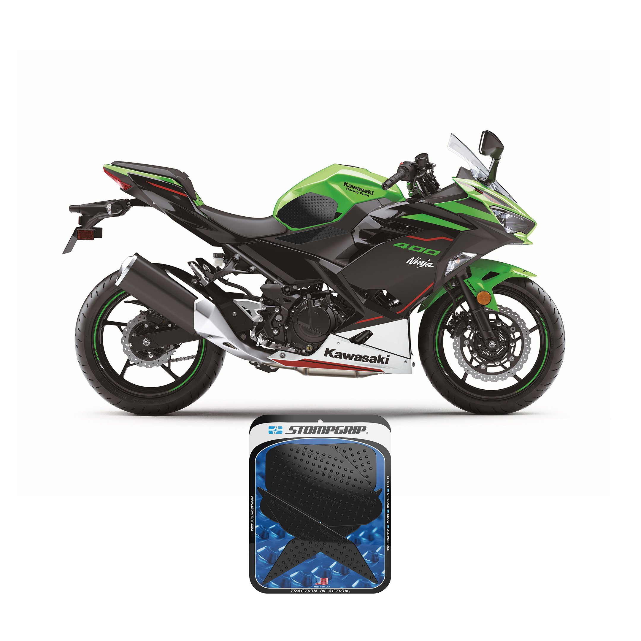 Stompgrip - Kawasaki Ninja 400 18-23 Tank Grips (0149)