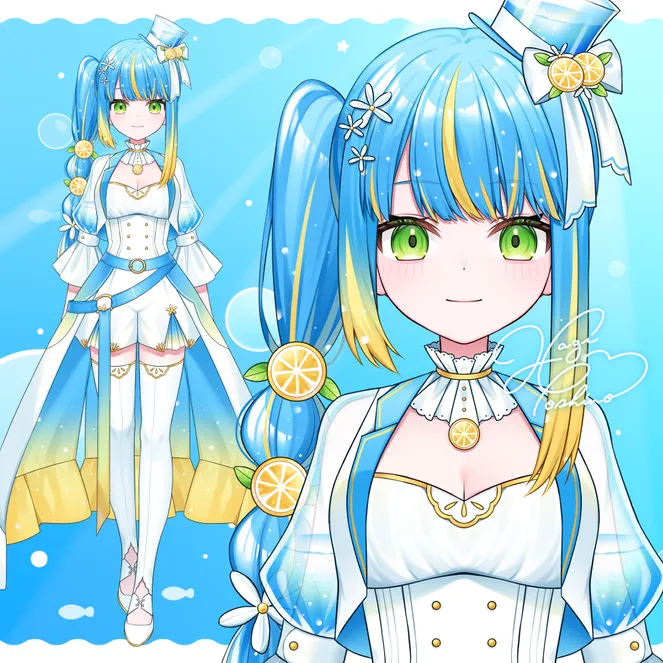 パーツ分け済みpsd】レモンソーダちゃん【限定1点】 - 萩よしの