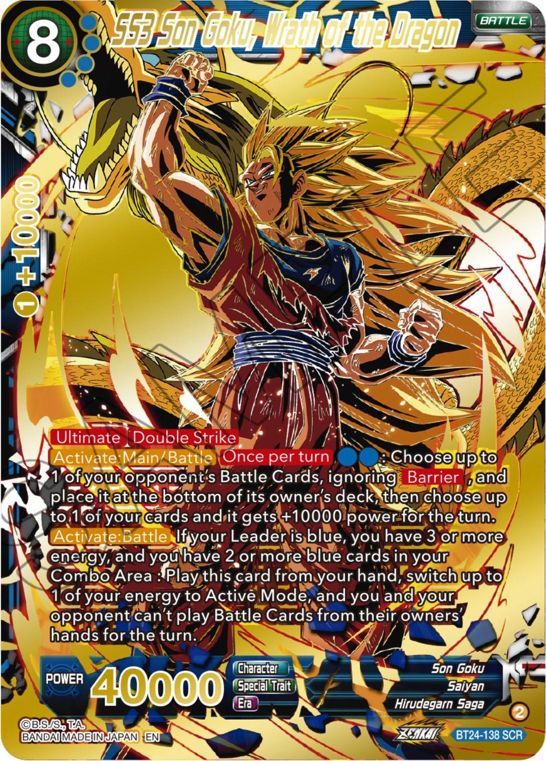 SS3 Son Goku, Wrath of the Dragon BT24-138 Prices | Dragon Ball