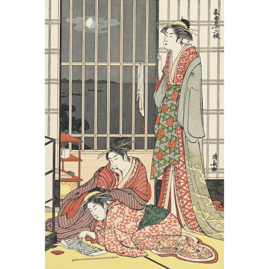 Torii Kiyonaga（鳥居清長） 鳥居清長「美南見十二候 九月