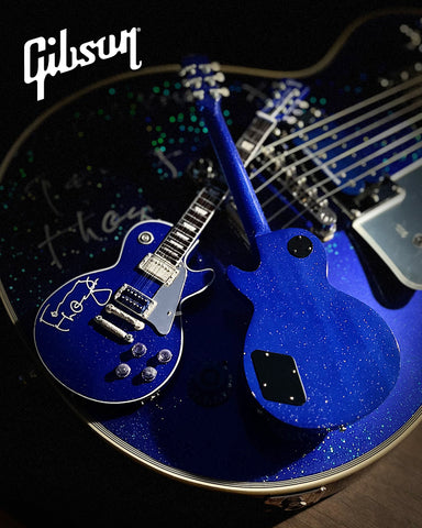 REAL AUTOGRAPHED - Tommy Thayer Gibson Les Paul Electric Blue Mini