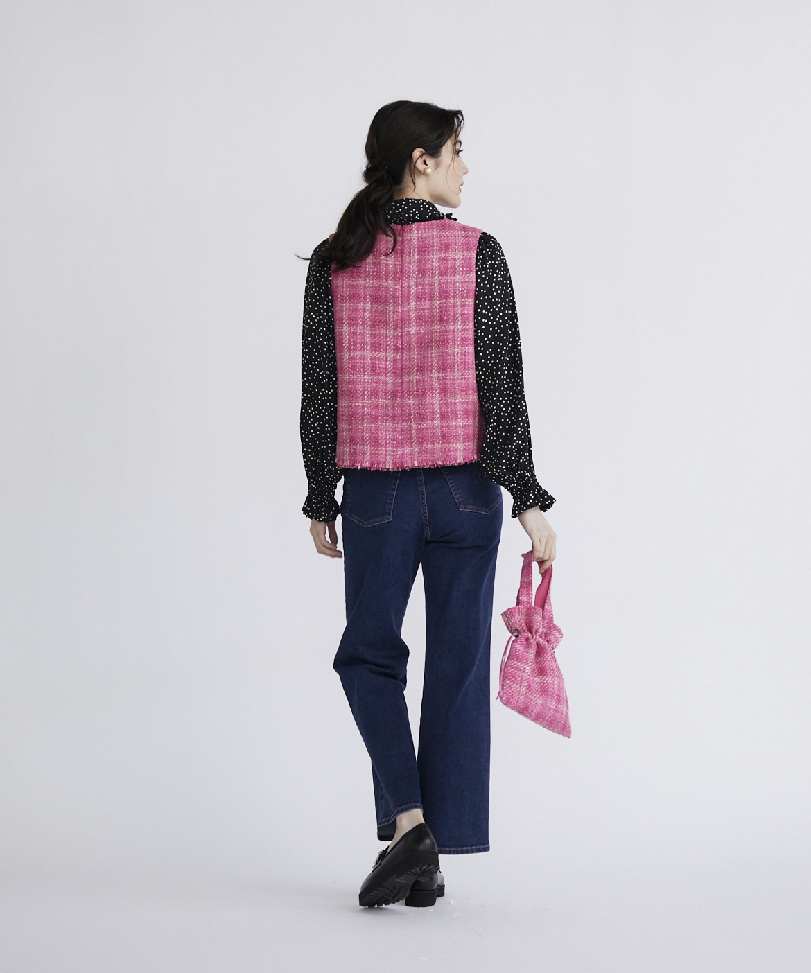 Maglie Jeans》ハイウエストセミワイドジーンズ｜Maglie le cassetto