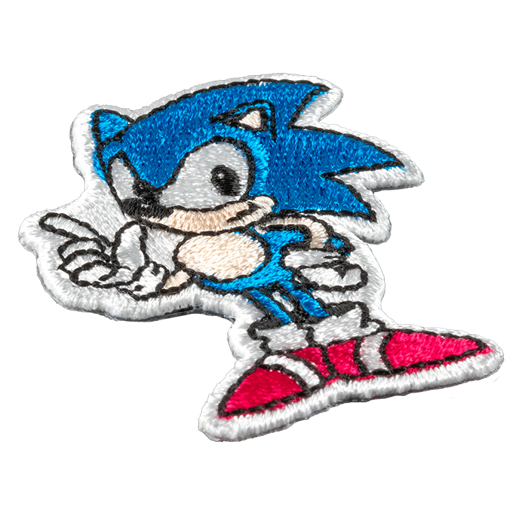 ソニック ザ ヘッジホッグ 刺繍ステッカー （クラシック ソニック