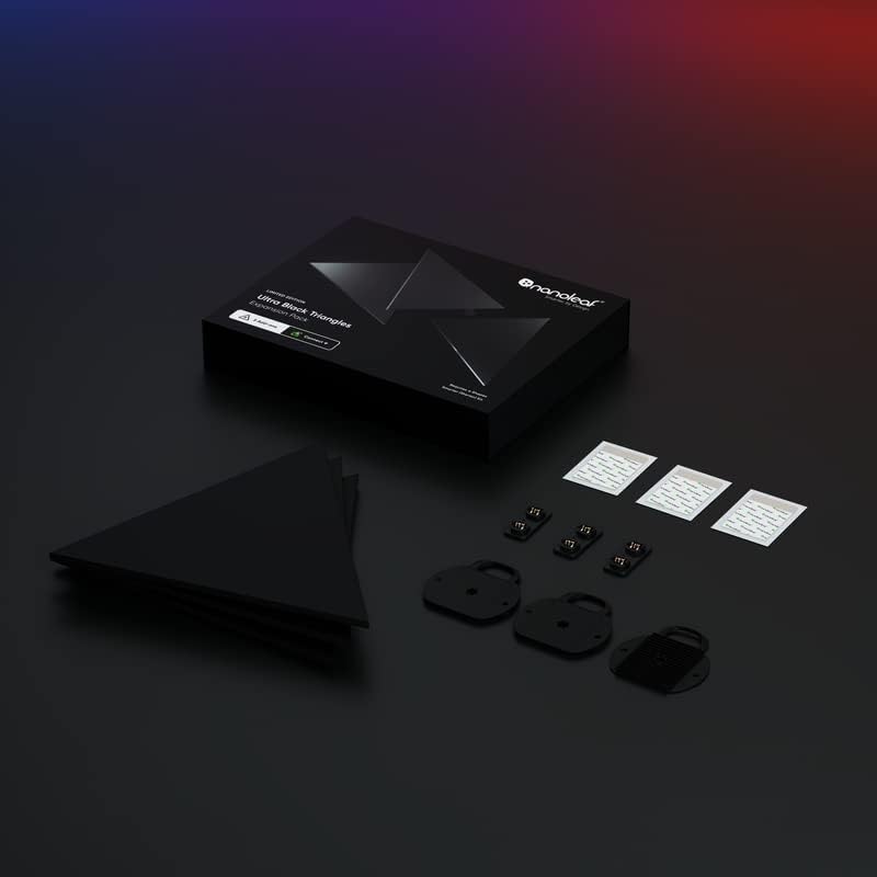 Nanoleaf Shapes ブラックトライアングル 拡張パック（3枚入り