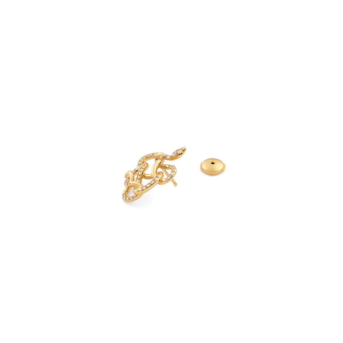 K18 SNAKE KNOT ダイヤモンド ピアス