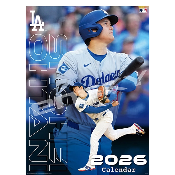 大谷翔平 2026年壁掛けカレンダー(青/白): 野球｜【公式】J SPORTS