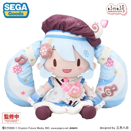 カドスト特典付き】 雪ミク2026 ふわぷち どでかジャンボぬいぐるみ