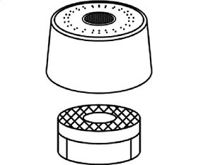 LIXIL・INAX CC（塩素除去）シャワー 交換用カートリッジ（3個セット