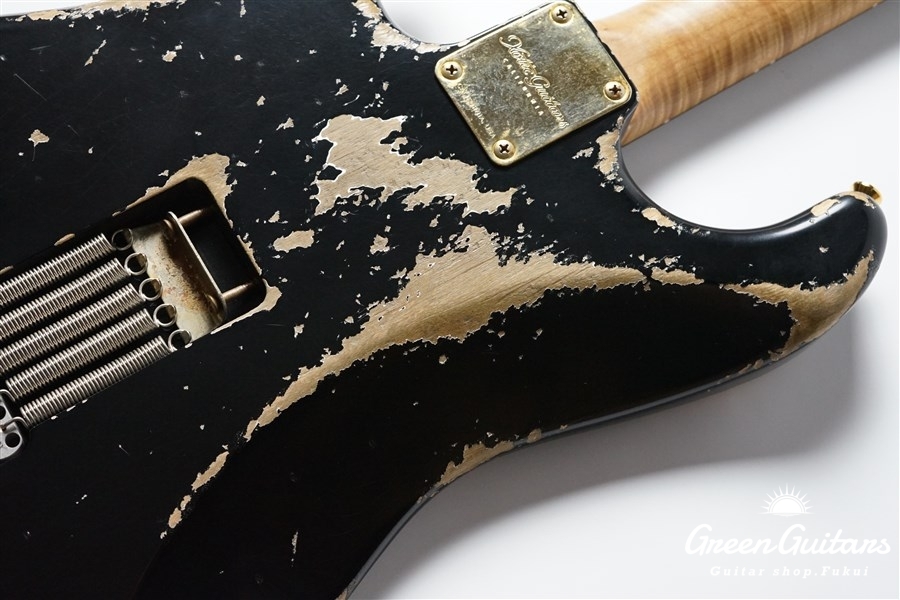 Xotic XSC-2 - Black / Heavy Aged / Alder / Gold Hard Wear | Green