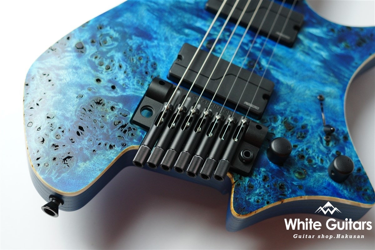 strandberg Boden J7 Tremolo Custom Poplar Burl/Swamp Ash – Blue
