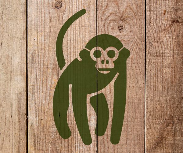 Monkey Stencil - Art and Wall Stencil - Stencil Giant