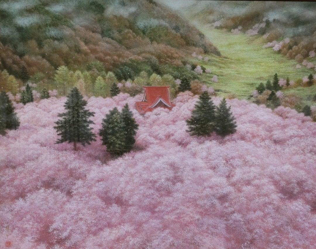 桜の木 高崎昇平 作品（原画／金箔付き） ゴールドフレーム 成川美術館