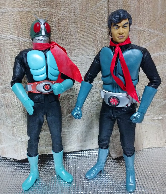 メディコム RAH 仮面ライダー旧1号DX＆旧2号マスコレ改(´ι _` ) | 牛乳