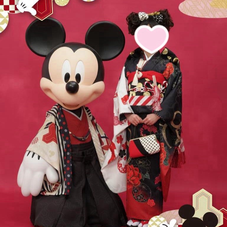 Walt Disney 七五三3歳女の子 ミッキー&ミニー 被布セット Walt Disney
