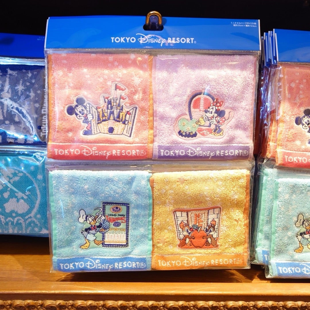 半分サイズでかさばらない！東京ディズニーリゾート ミニタオルセット