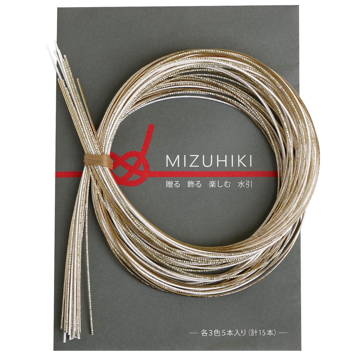 piece/MIZUHIKI 水引アソートセット リーフレット付 3色各5本入 光/PHC