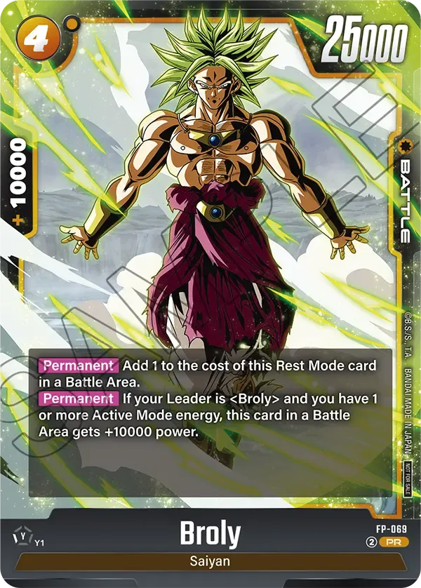 FP-069 Broly Dragon Ball Super Card Game Fusion World Card