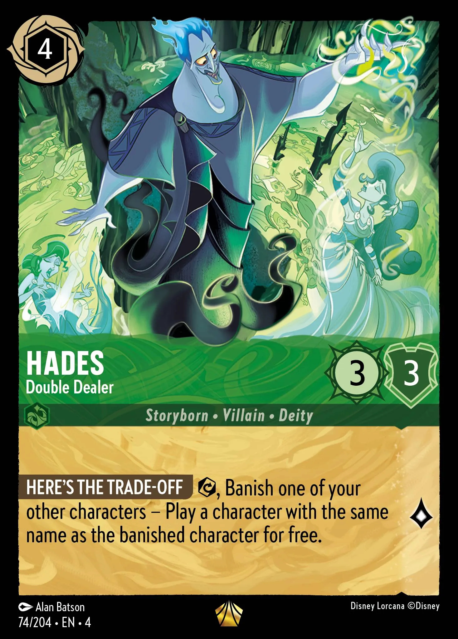 006-036 Hades - Lord of the Dead Lorcana Card | Disney Lorcana