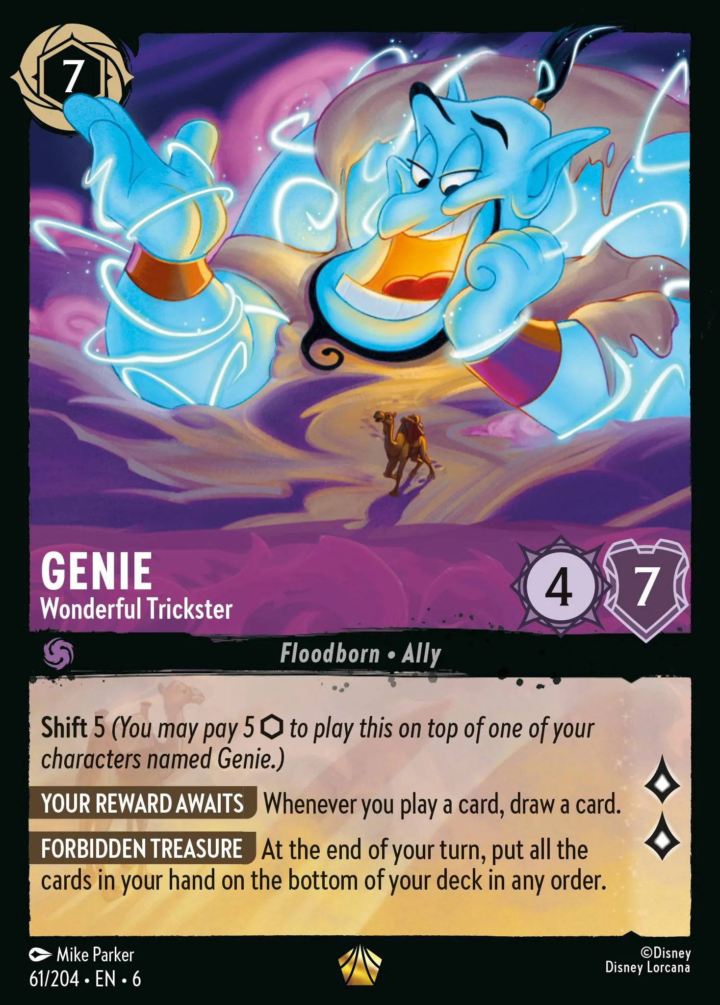 006-061 Genie - Wonderful Trickster Lorcana Card | Disney Lorcana