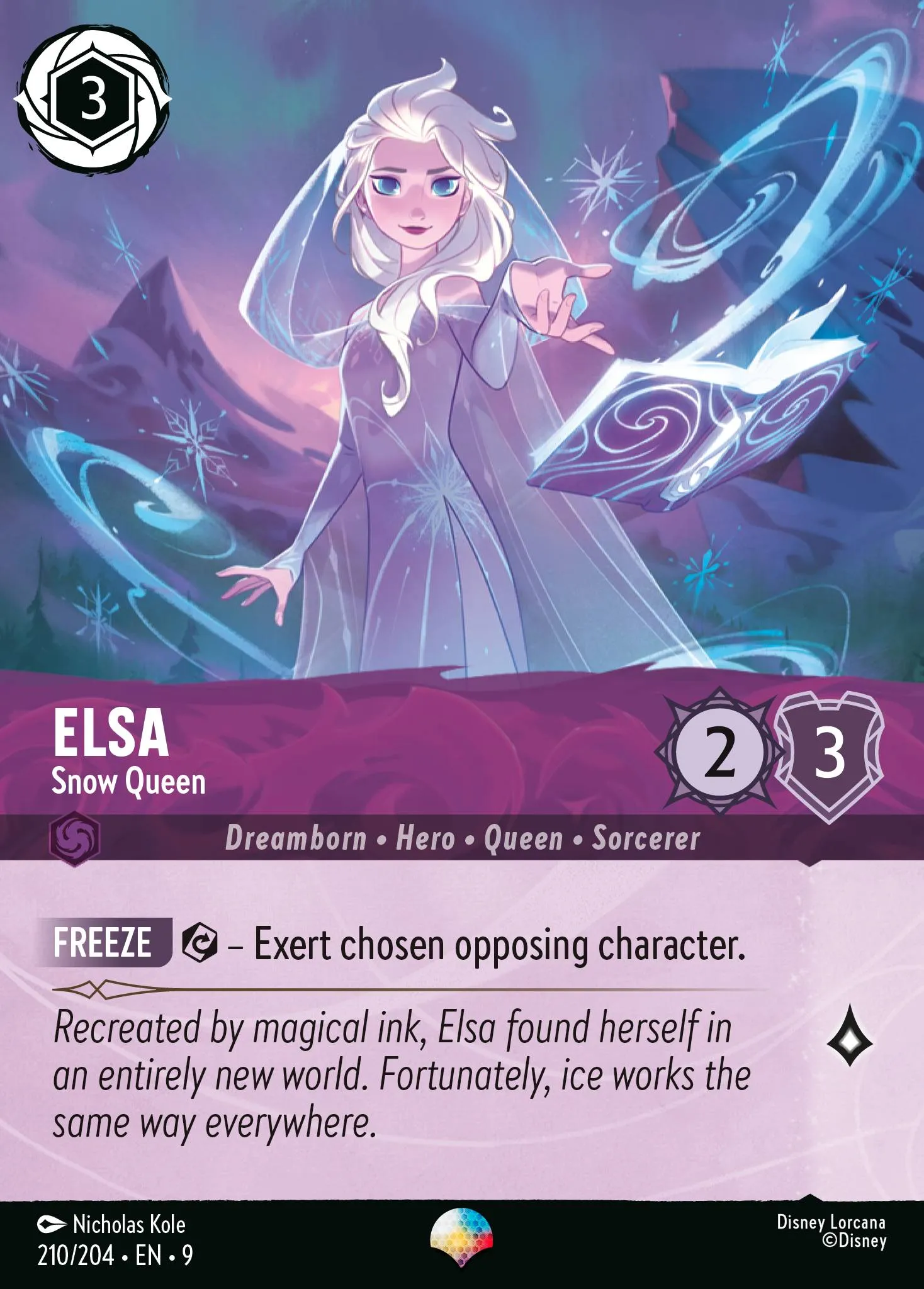 001-041 Elsa - Snow Queen Lorcana Card | Disney Lorcana