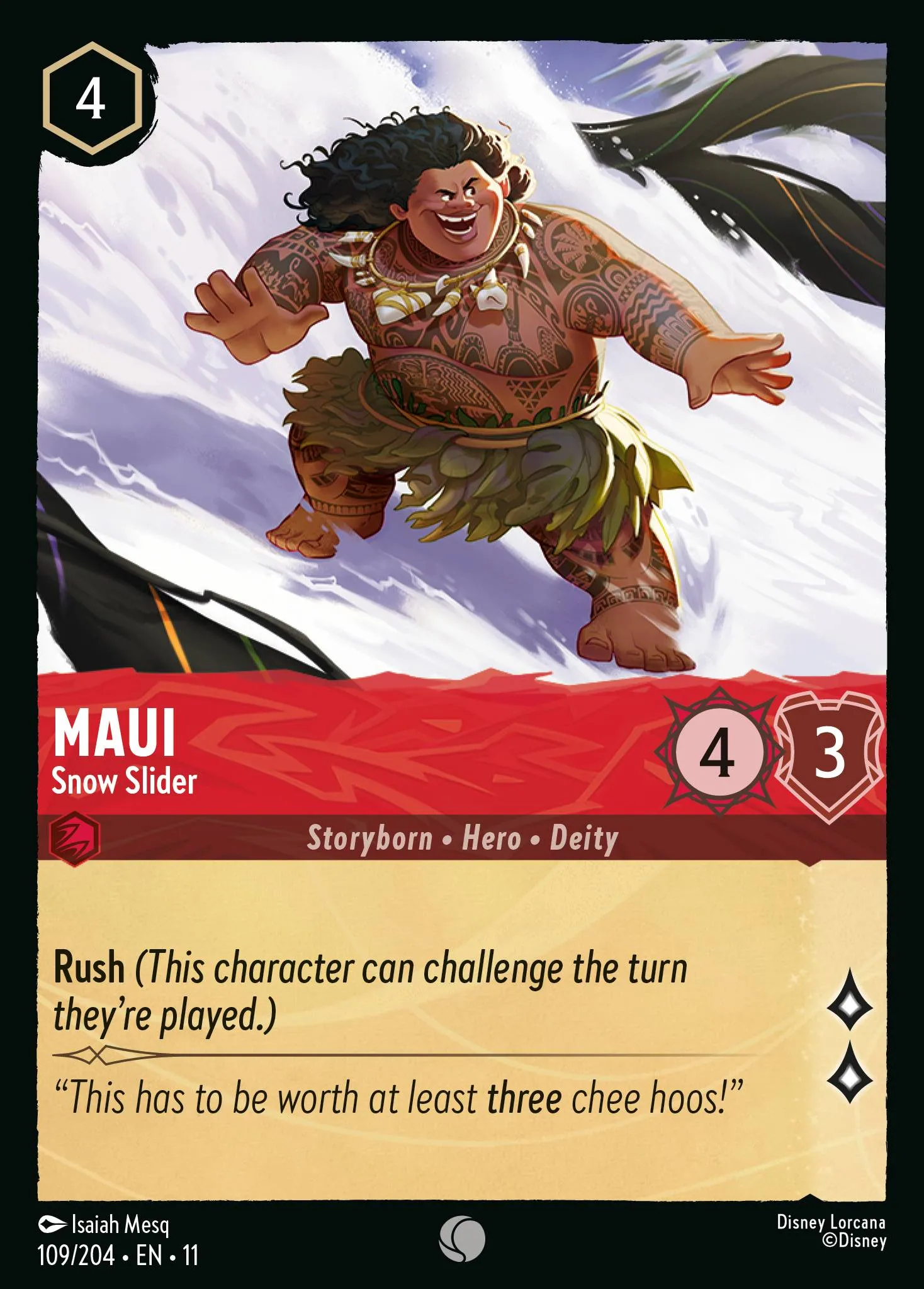 001-114 Maui - Hero to All Lorcana Card | Disney Lorcana