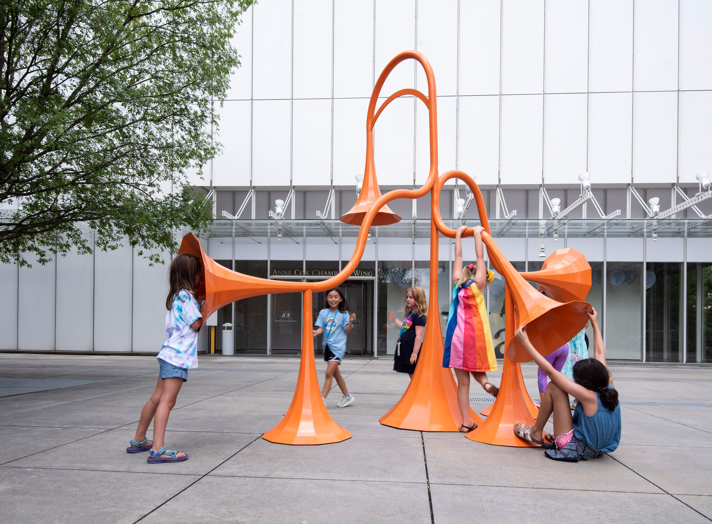 Yuri Suzuki installs six colourful sound-modifying sculptures in