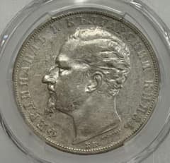1894年ブルガリアフェルディナンド1世5レバ銀貨PCGS 認証 - メルカリ