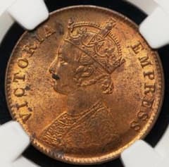 NGC-MS63RB イギリス領インド 1/4Anna 1901 ヴィクトリア - メルカリ