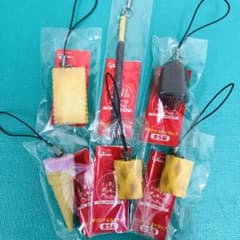 グリコ ポッキー ビスコ カプリコ コロン等 ミニチュアストラップ5種6