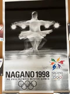 ❣️NAGANO 1998 冬季オリンピック 公式ポスター B1サイズ 貴重品