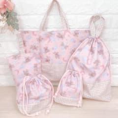 入園セット 入学セット 5点 ピンク くま かわいい 女の子 入学準備
