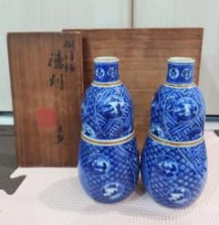 六代 高橋道八 華中亭道八 青華 祥瑞 徳利 共箱 - メルカリ