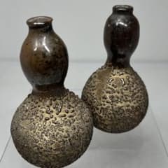 江戸時代 古相馬焼 瓢箪型花器一対 高さ約9㎝ 東里7-0702⭐︎2F - メルカリ