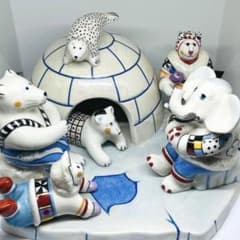 廃盤品 ビレロイ&ボッホ グリーンランドイグルー 北極 動物 フィギュ