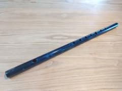 ハンドメイド品】篠笛 京都篠竹 六本調子 七穴 お囃子 唄用 濃紺 ⑤
