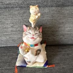 招き猫 猫の置物 もりわじんさん 手捻り1点もの - メルカリ