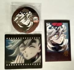 鬼滅の刃 ダイニング お楽しみくじ クリアカード チェキ 缶バッジ童磨3