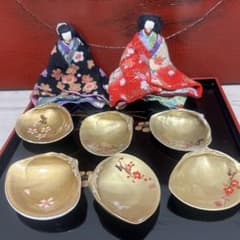 ひな祭り人形 貝合わせ 蛤皿 お盆 セット - メルカリ