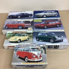 ハセガワ 1/24スケール 旧車名車プラモ7点セット スバル360など 未組立
