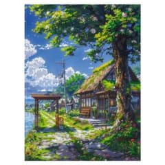 田舎の風景 デジタルアート 絵画 - メルカリ