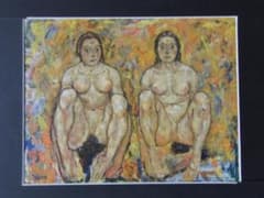 エゴン・シーレ、【うずくまるふたりの女（未完成）】、希少な画集画