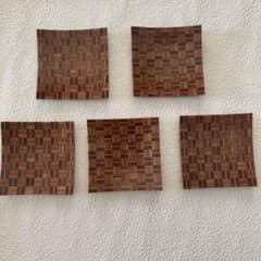 良いね！に感謝のお値引き【寄木細工】無垢材 4寸銘々皿 - メルカリ