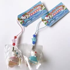 ご当地キティ☆水族館限定☆クリアキューブ☆根付け☆ストラップ