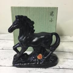 小馬の置物 工芸品 ニュー那智黒 Z50332 - メルカリ