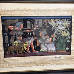 エジプト古代画 パピルス作品 エジプト大美術館 - メルカリ
