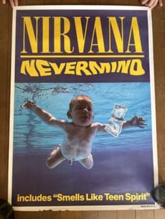vtg90s Nirvana Never Mind UK販促用ポスター - メルカリ