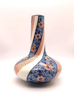鍋島御庭焼 花生 】 捻り地紋 真正品 ご参考＠170万 - メルカリ
