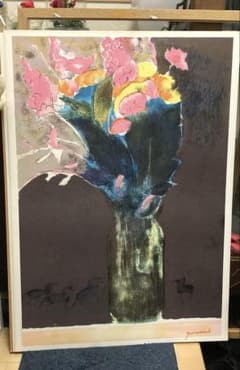 ☆送料込☆ 【リトグラフ／花 絵画】 ✰︎ 大型 ✰︎ フランス製